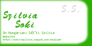 szilvia soki business card